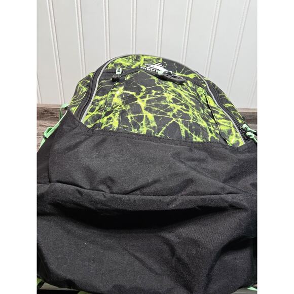 High Sierra Green Black Multi Compartment Backpack Comfort Padded Straps - Picture 8 of 8